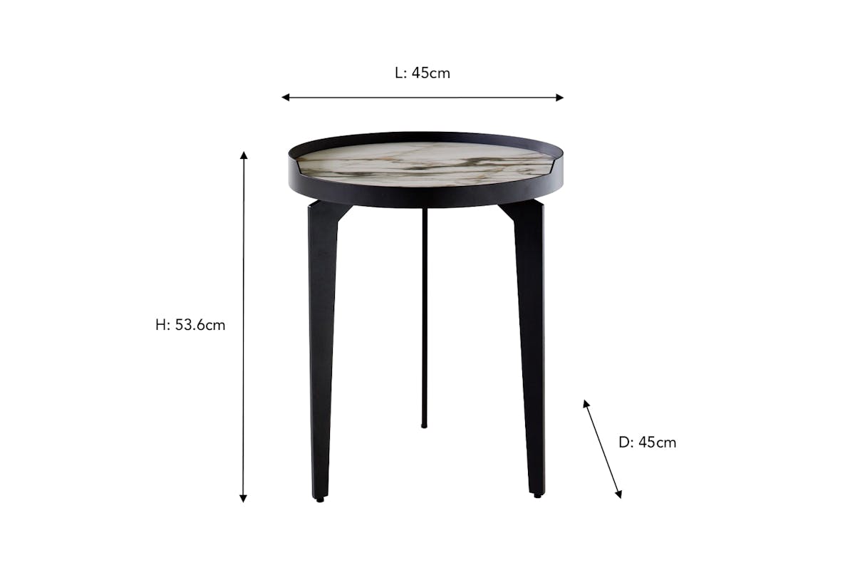 Flora Side Table | Stone Top-5