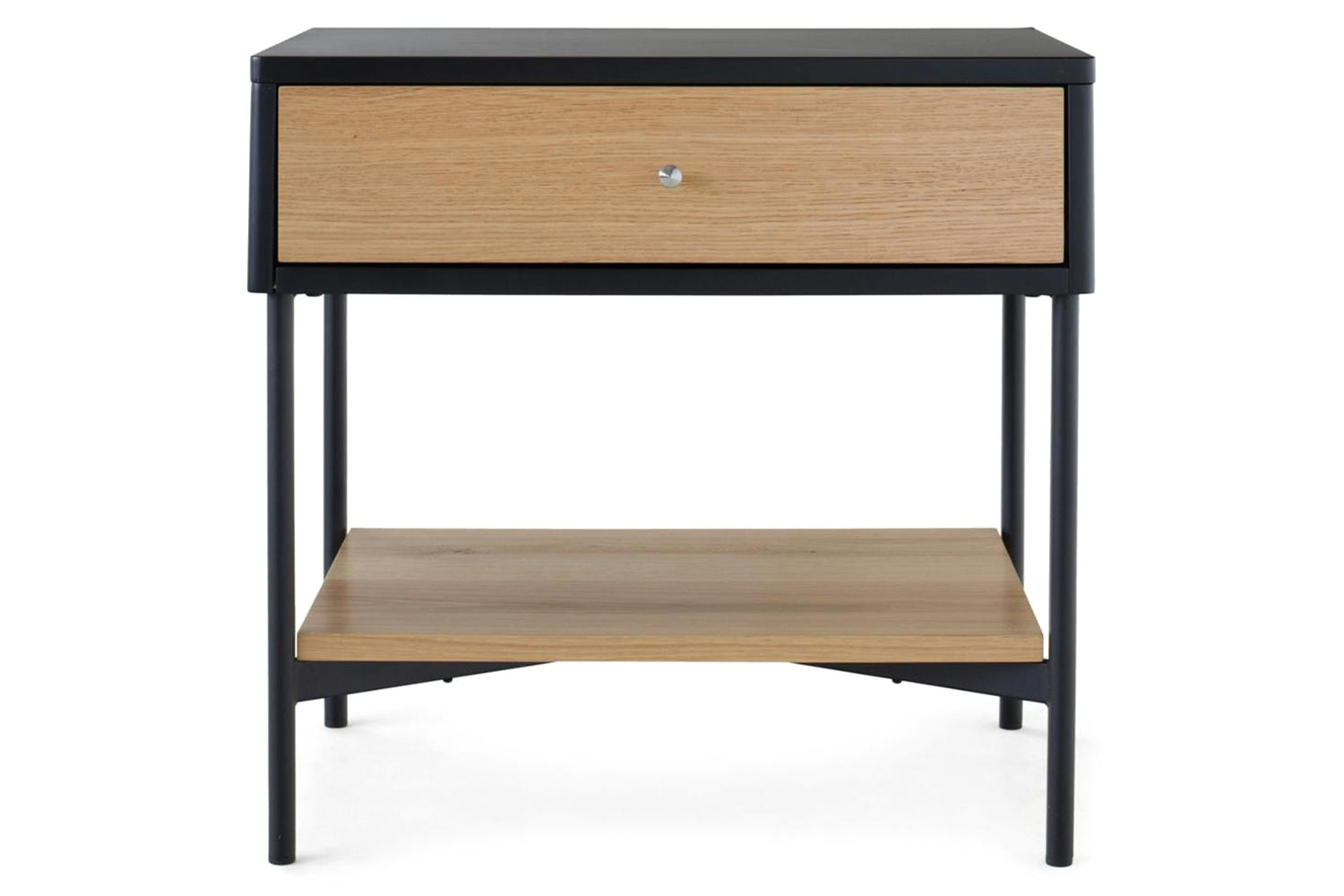 Hazel Bedside Table | 1 Drawer | Natural/Black