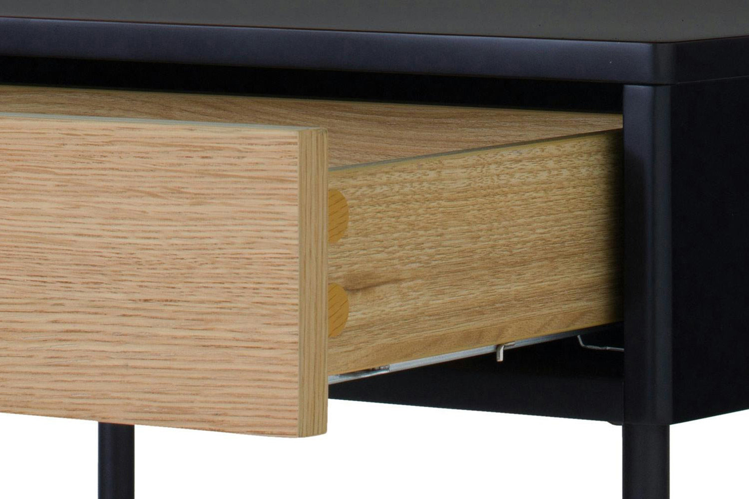 Hazel Bedside Table | 1 Drawer | Natural/Black-5
