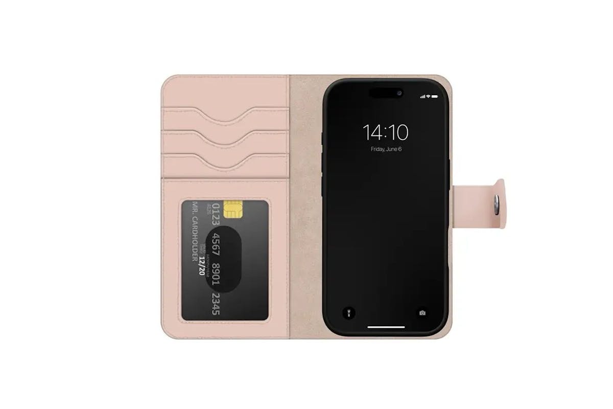 Ideal Of Sweden Leather Folio For Iphone 16 Plus Pink-3