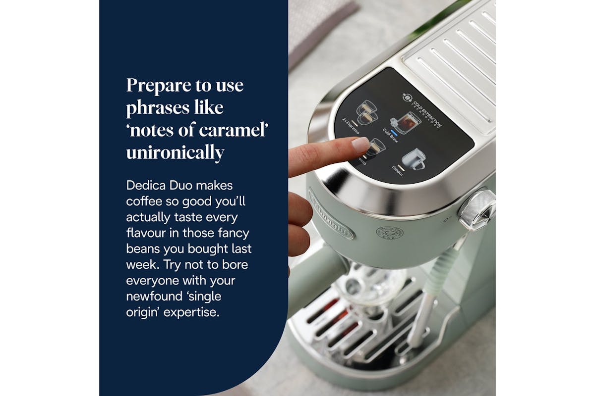 De'Longhi Dedica Duo Espresso Coffee Machine | EC890.GR | Green-2