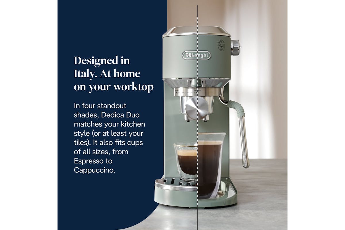 De'Longhi Dedica Duo Espresso Coffee Machine | EC890.GR | Green-6