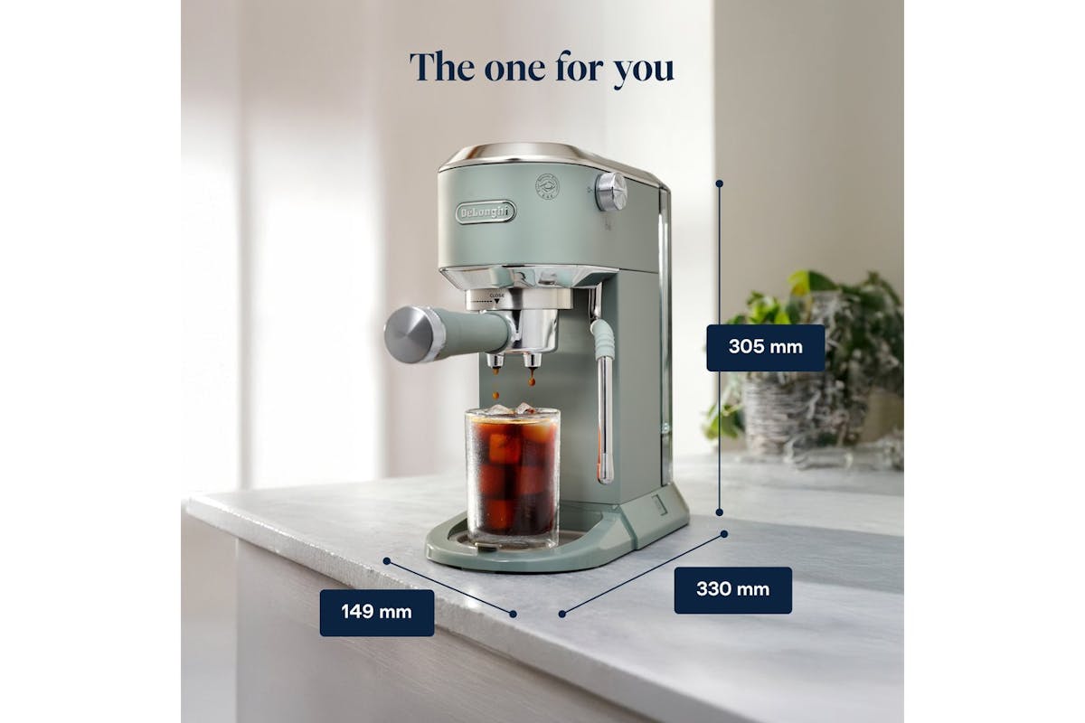 De'Longhi Dedica Duo Espresso Coffee Machine | EC890.GR | Green-8