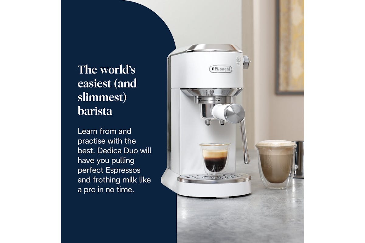 De'Longhi Dedica Duo Espresso Coffee Machine | EC890.WI | White-3