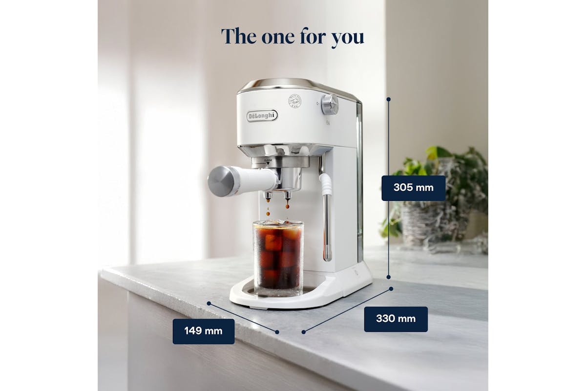 De'Longhi Dedica Duo Espresso Coffee Machine | EC890.WI | White-8