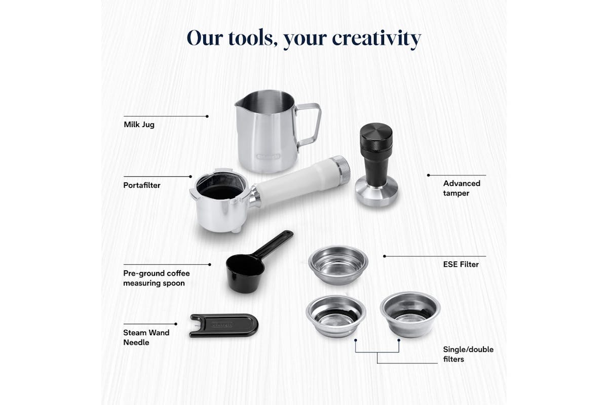 De'Longhi Dedica Duo Espresso Coffee Machine | EC890.WI | White-9