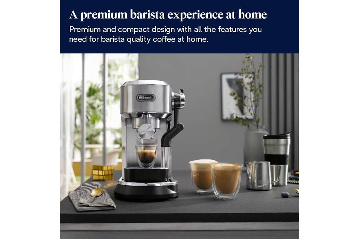 De'Longhi Dedica Maestro Plus Espresso Coffee Machine | EC950.M | Stainless Steel-2