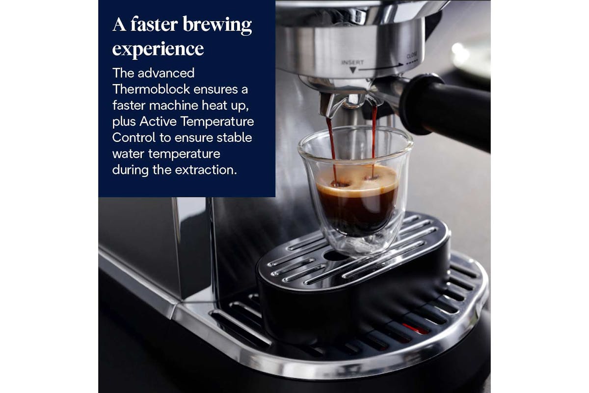 De'Longhi Dedica Maestro Plus Espresso Coffee Machine | EC950.M | Stainless Steel-5