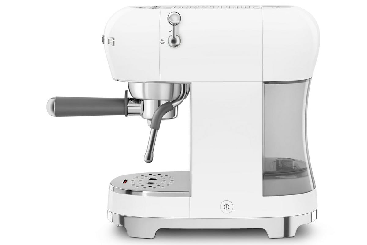 Smeg 50's Retro Style Espresso Coffee Machine | ECF02WHUK | White-2