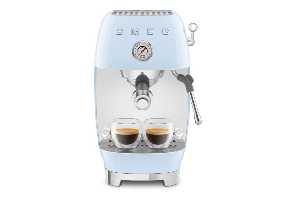 Smeg 50's Style Espresso Cold Brew Coffee Machine | Blue | ECF03PBUK-6