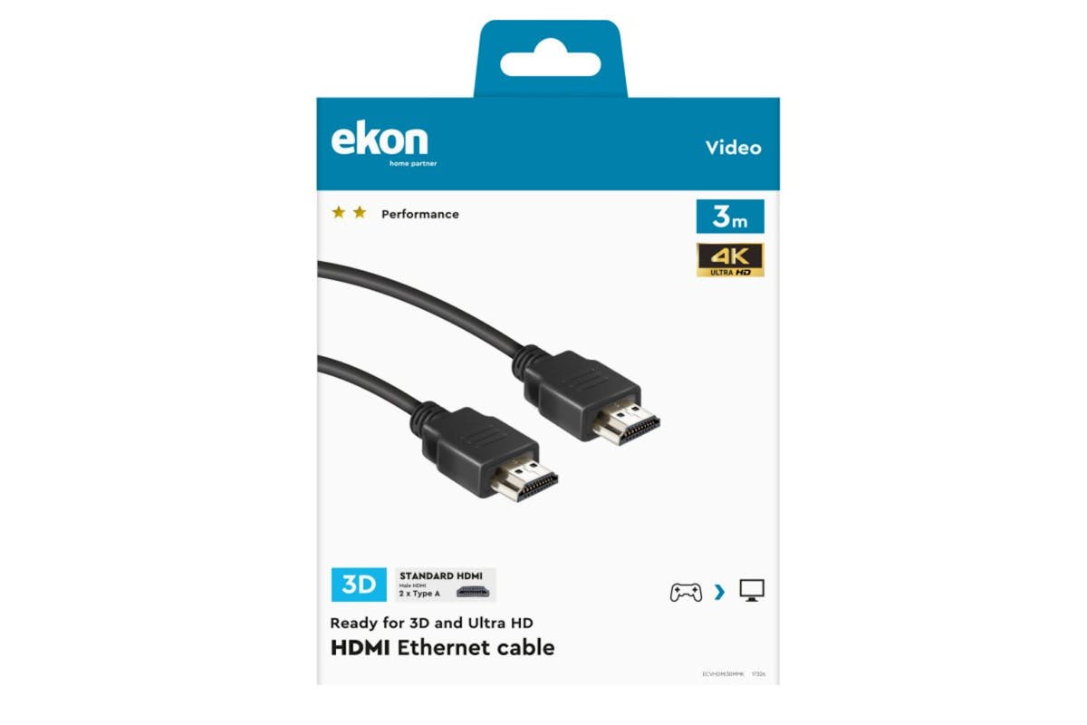 Ekon 4K Ultra High Speed HDMI Cable with Ethernet | 3m-2