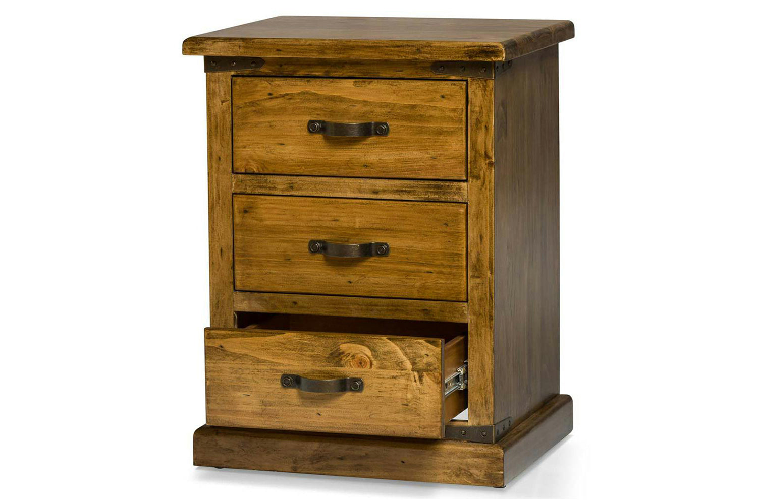 Galveston Bedside Locker | 3 Drawer | Natural-5