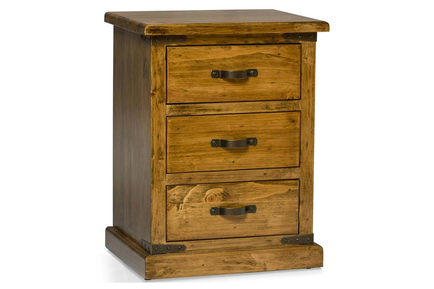 Galveston Bedside Locker | 3 Drawer | Natural-4