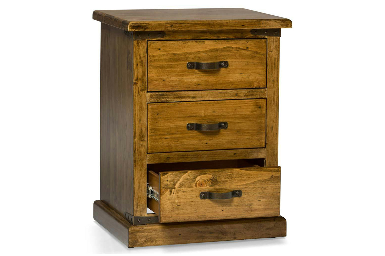 Galveston Bedside Locker | 3 Drawer | Natural-6