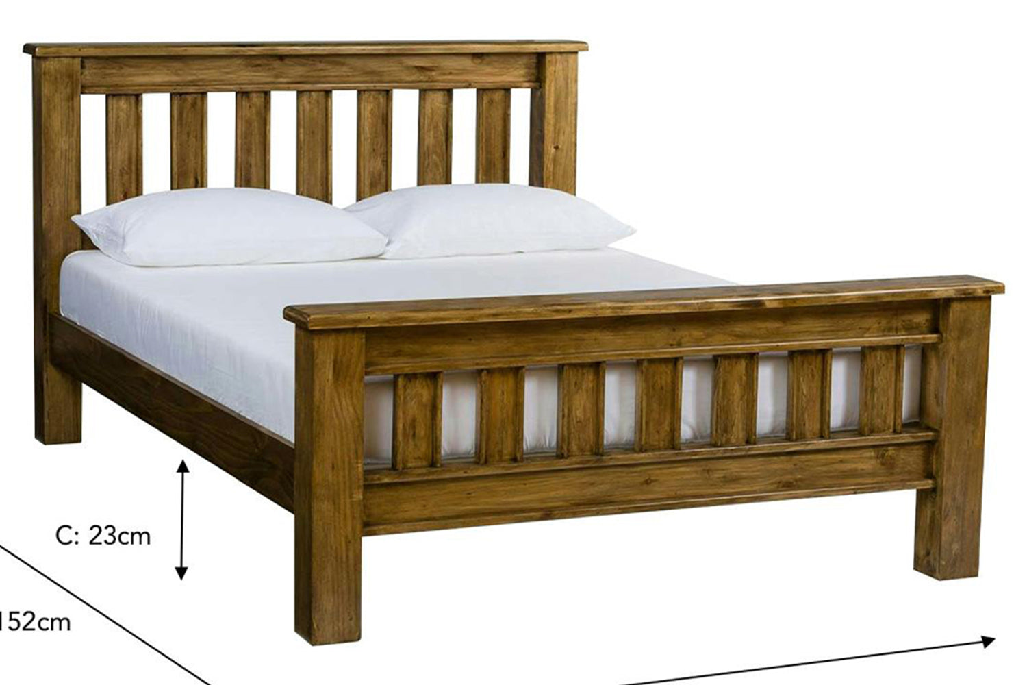 Galveston Bed Frame | Double | 4ft6 | Natural-3