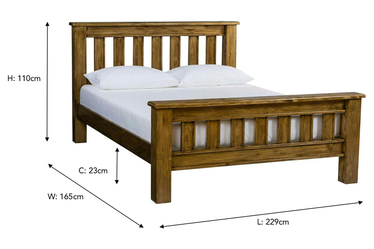 Galveston Bed Frame | King | 5ft | Natural-3