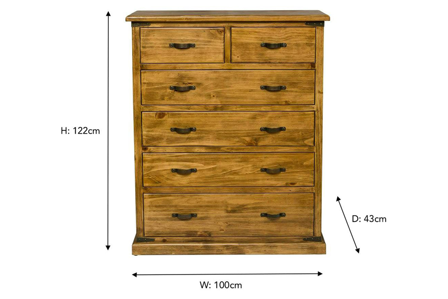 Galveston Chest Of Drawer | 6 Drawer | Natural-3