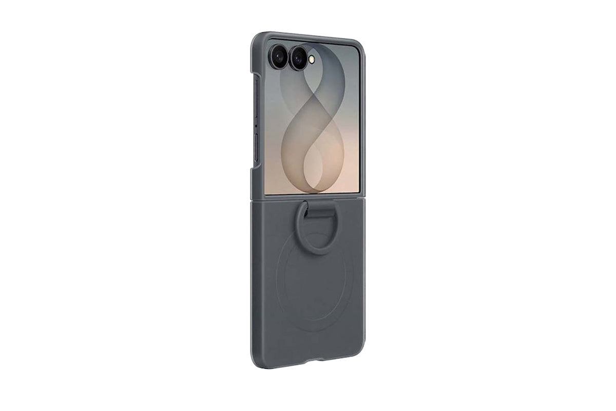 Samsung Galaxy Z Flip8 Silicone Ring Magnet Case | Graphite-2