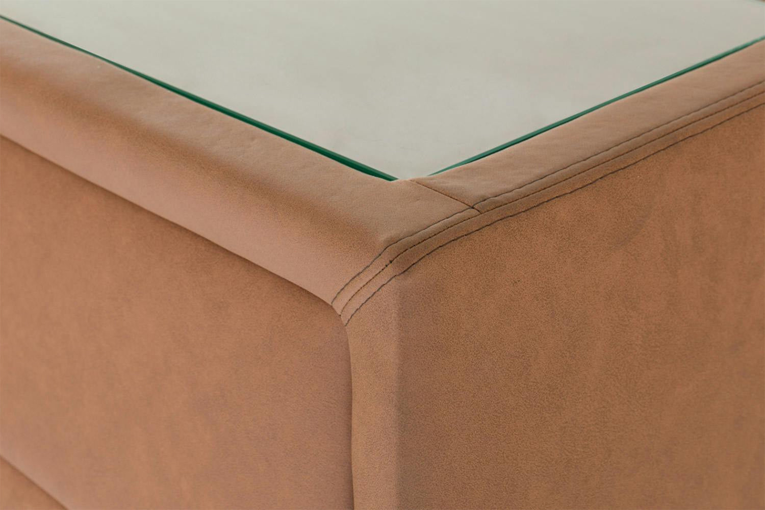 Lewis Chest of Drawer | Vegan Leather | 4 Drawer | Tan-5