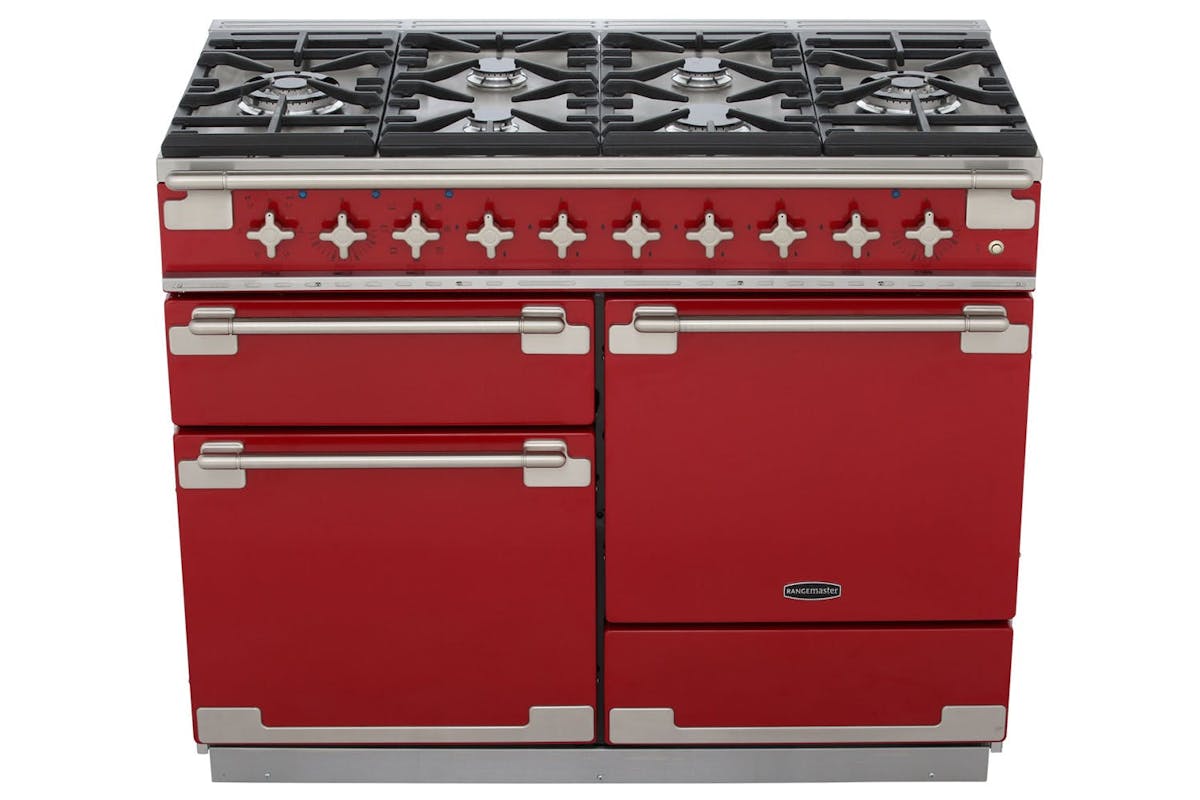 Rangemaster Elise 110cm Dual Fuel Range Cooker | ELS110DFFRD | Red-2