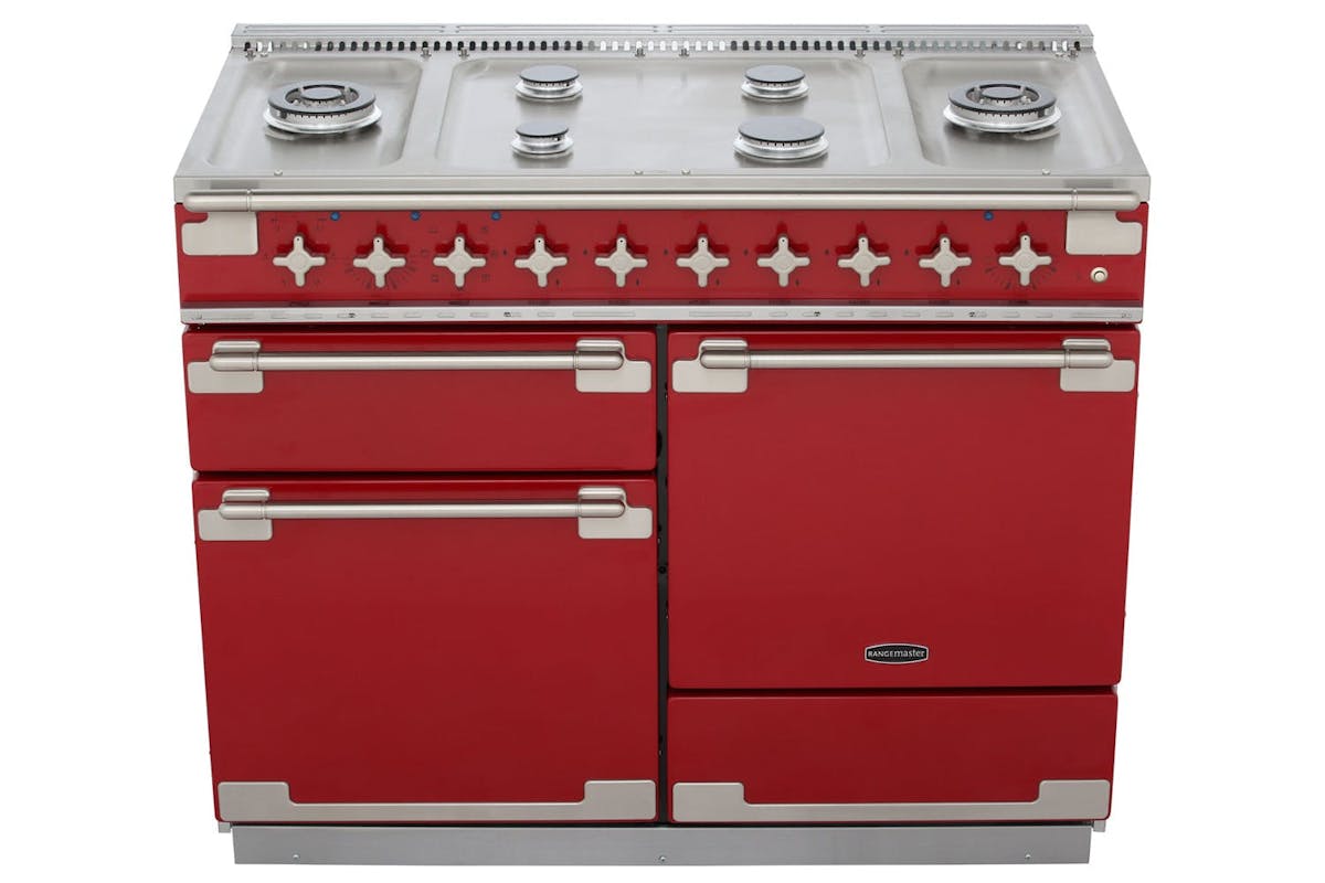 Rangemaster Elise 110cm Dual Fuel Range Cooker | ELS110DFFRD | Red-3