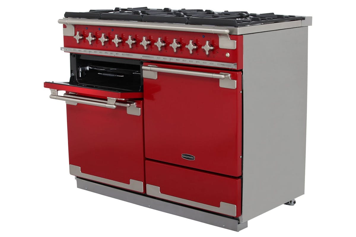 Rangemaster Elise 110cm Dual Fuel Range Cooker | ELS110DFFRD | Red-4