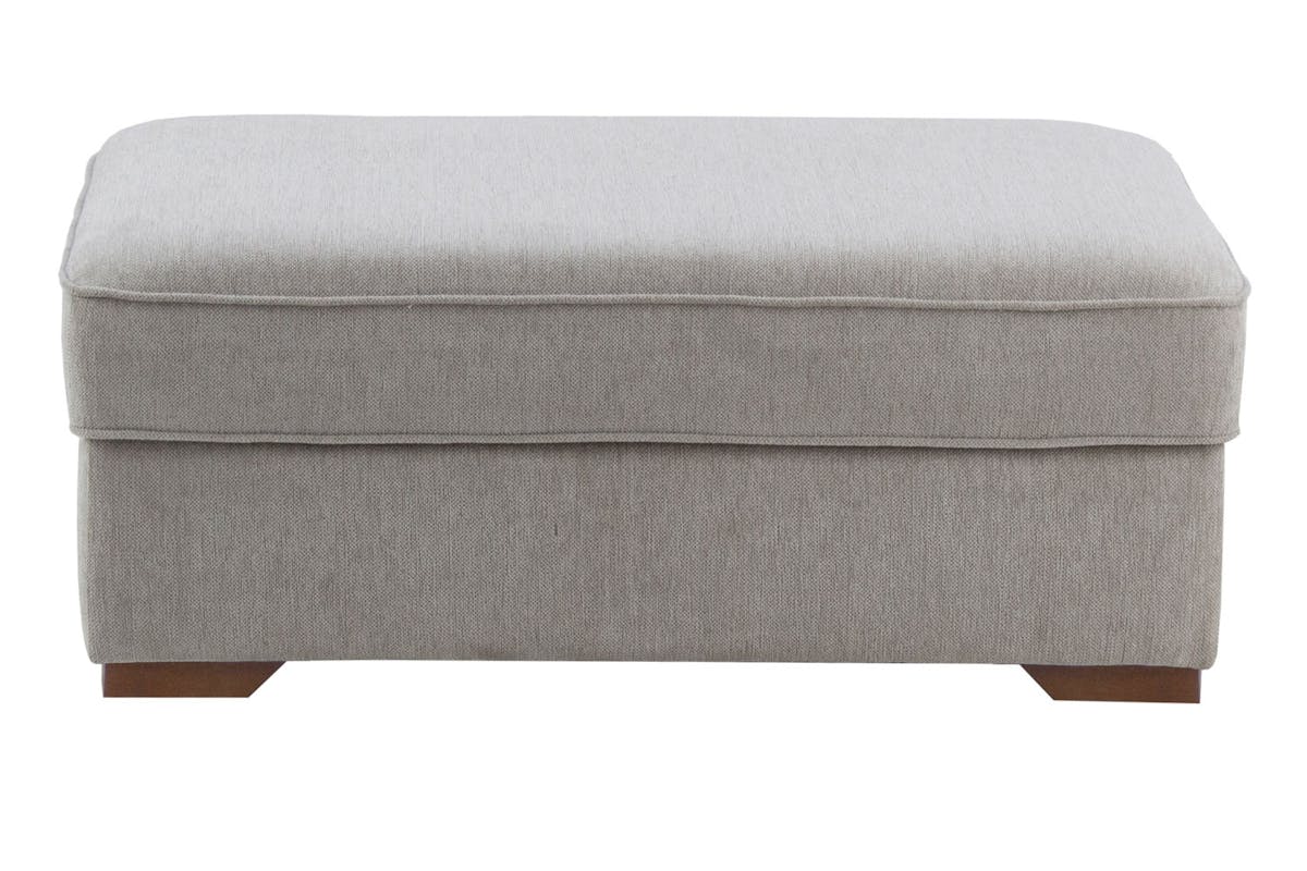 Emma Footstool | Fabric | Silver