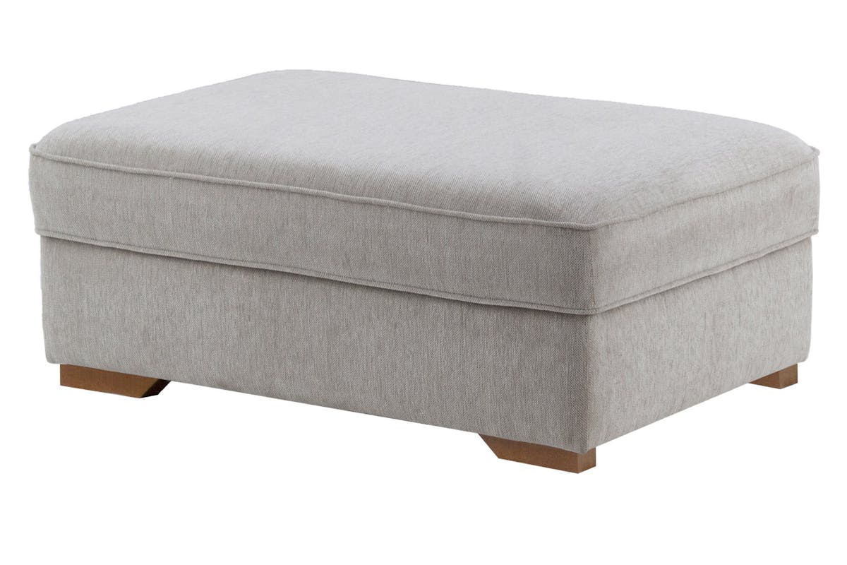 Emma Footstool | Fabric | Silver-2