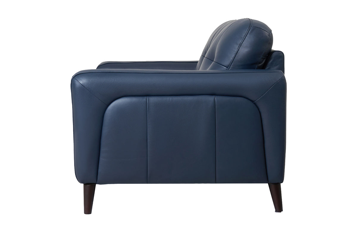 Emmy 2 Seater Sofa | Leather | Blue-4