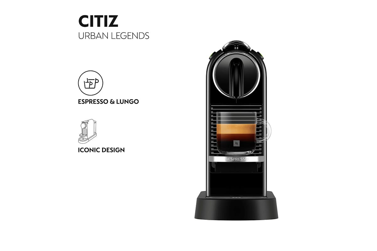 Nespresso Citiz Coffee Machine by De'Longhi | EN167.B | Black-2