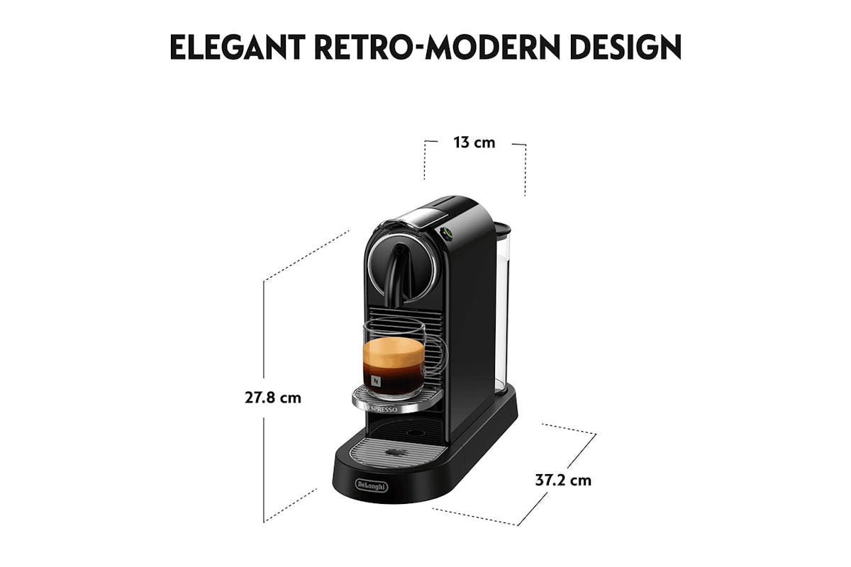 Nespresso Citiz Coffee Machine by De'Longhi | EN167.B | Black-4