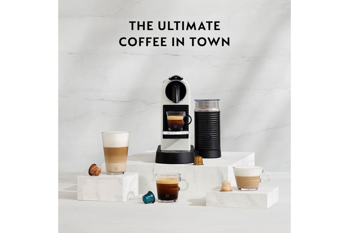 Nespresso Citiz Coffee Machine with Aeroccino Milk Frother by De'Longhi | EN267.WAE | White-5