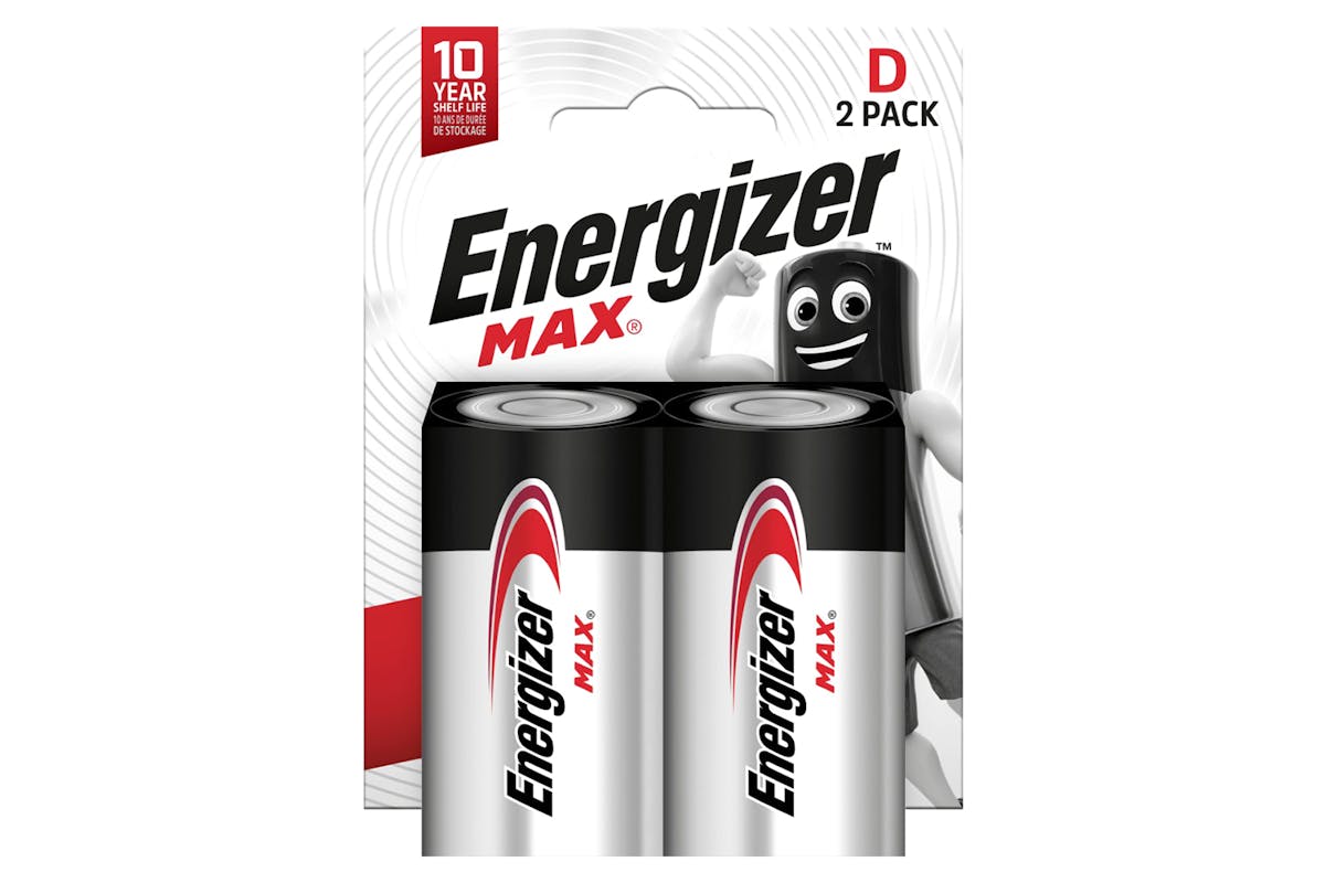 Energizer Max D Alkaline Batteries | 2 Pack