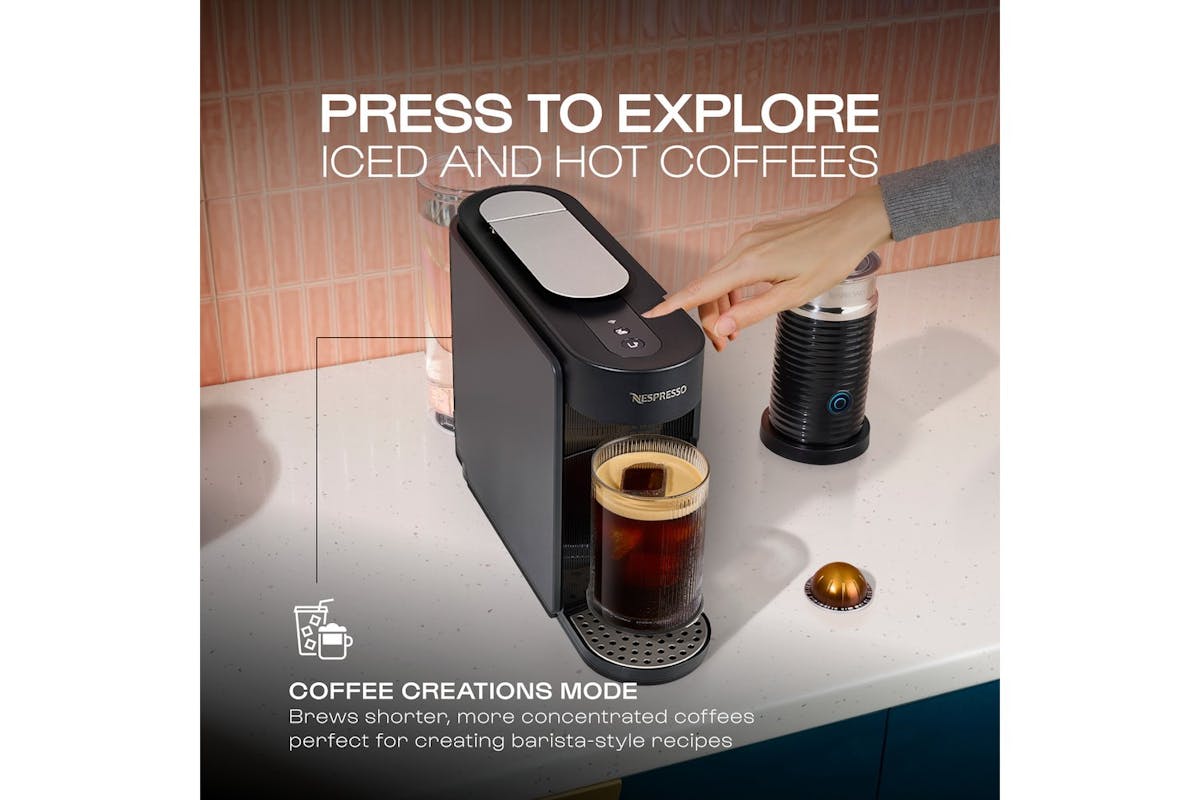 Nespresso Vertuo Up Pod Coffee Machine by De'Longhi | Anthracite | ENV200.GY-5