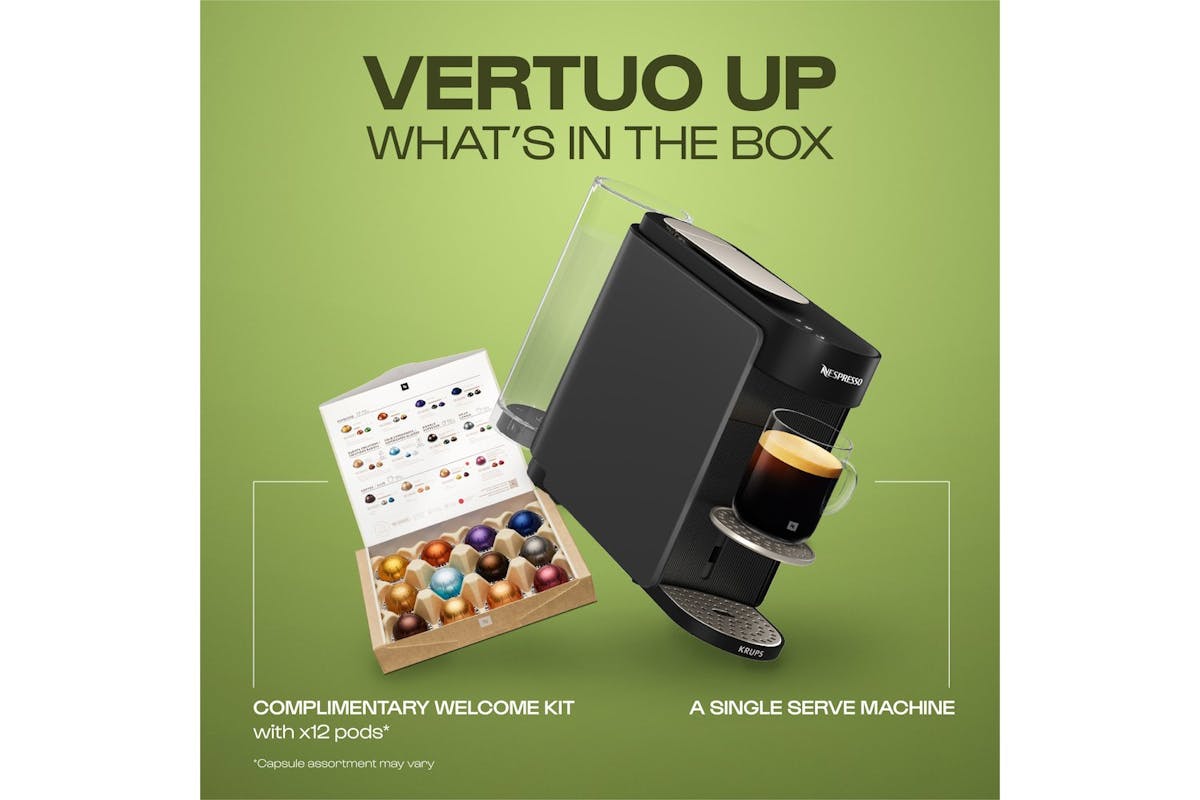 Nespresso Vertuo Up Pod Coffee Machine by De'Longhi | Anthracite | ENV200.GY-9
