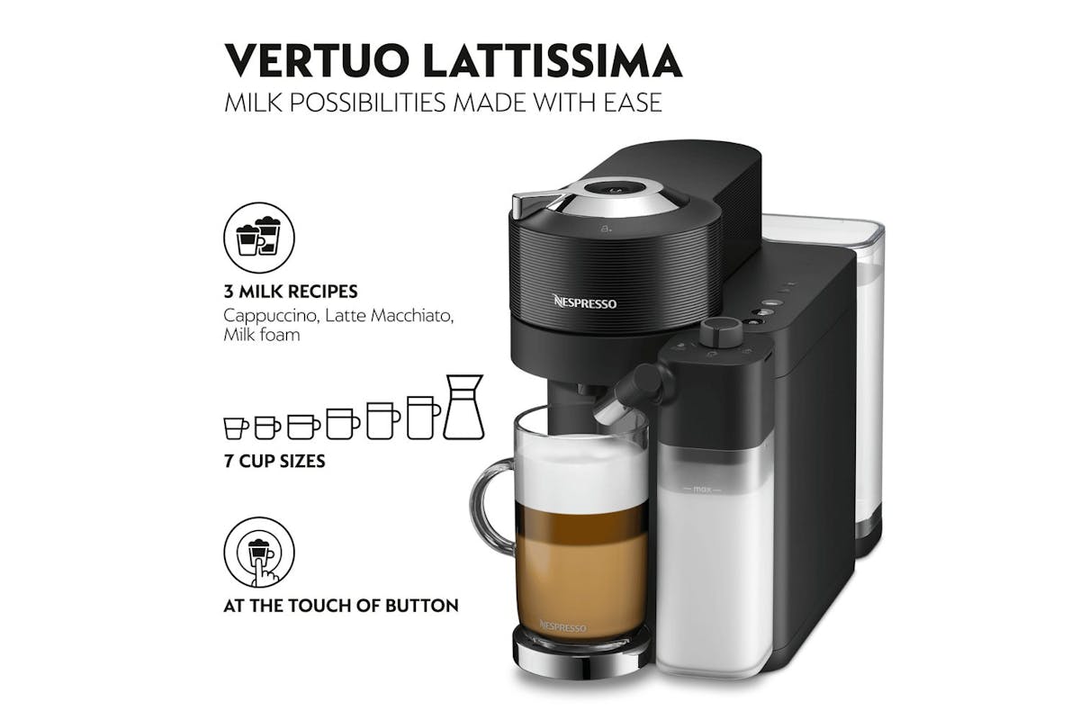 Nespresso Vertuo Lattissima Coffee Machine by De'Longhi | ENV300.B | Black-2