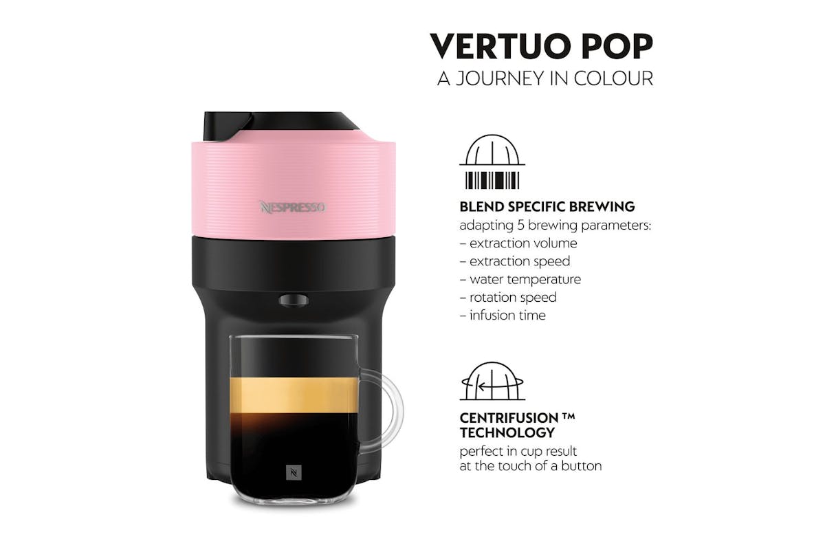 Nespresso Vertuo Pop Coffee Machine by De'Longhi | ENV90.P | Pink-2