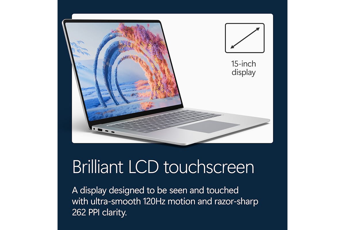 Microsoft Surface 15" Laptop Snapdragon X2 Plus  (10 Core) | 16GB | 512GB | Qualcomm Adreno | Platinum-8