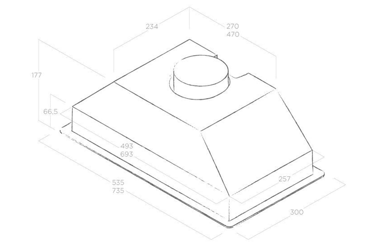 Elica Era 60cm Canopy Hood | ERAGRA60-3