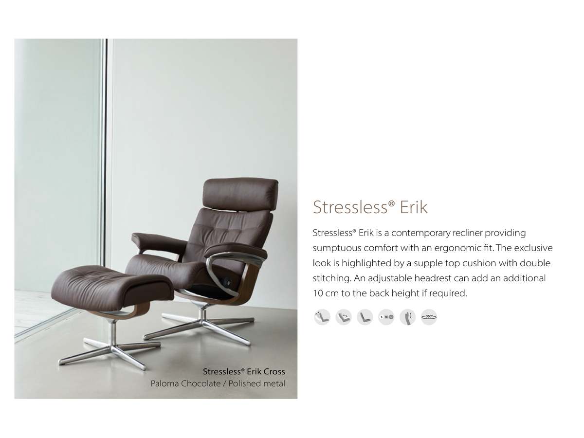 Stressless® Erik Recliner with Footstool | Leather | Green-2
