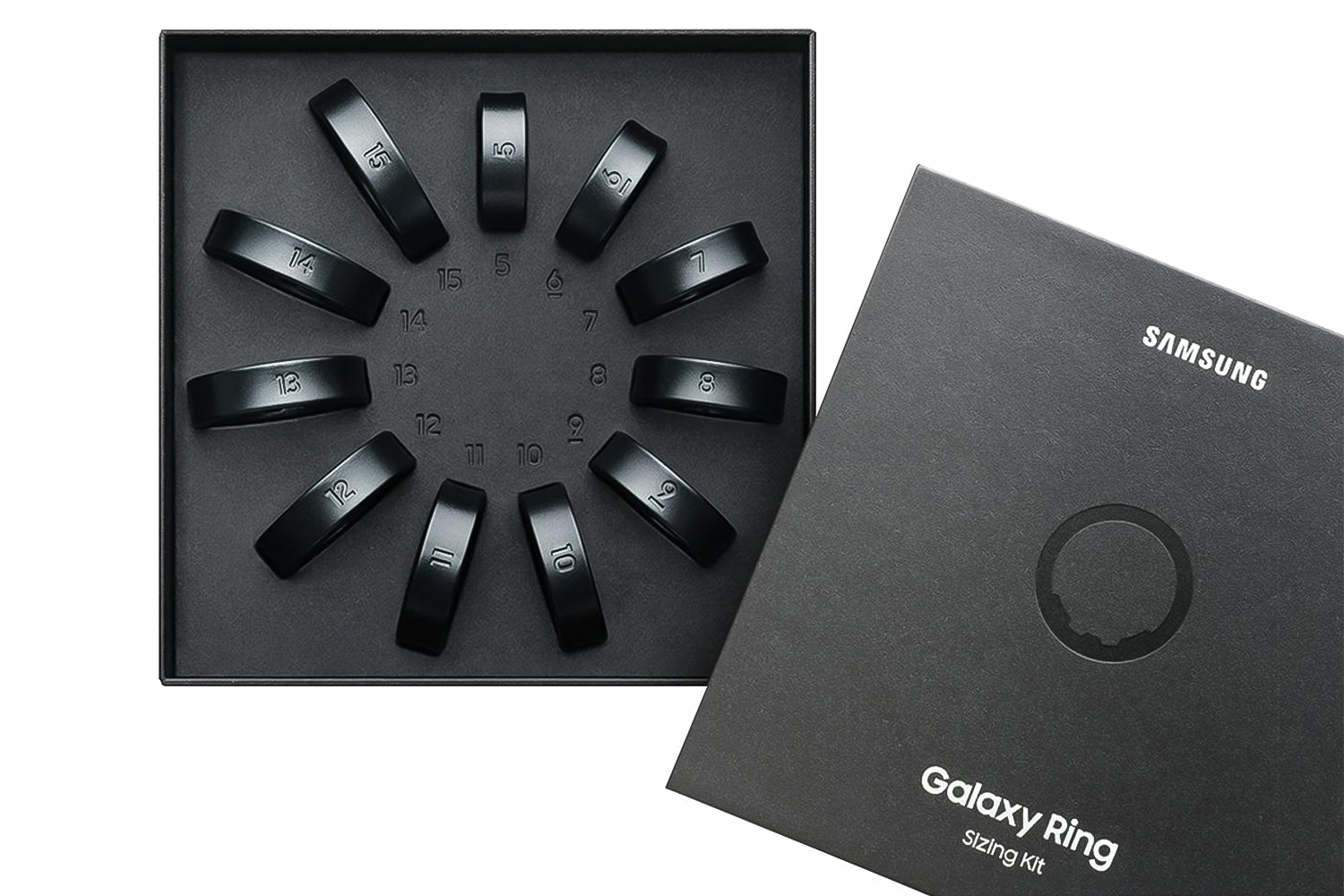 Samsung Galaxy Ring Sizing Kit | Size 5 to 15 | Titanium Black