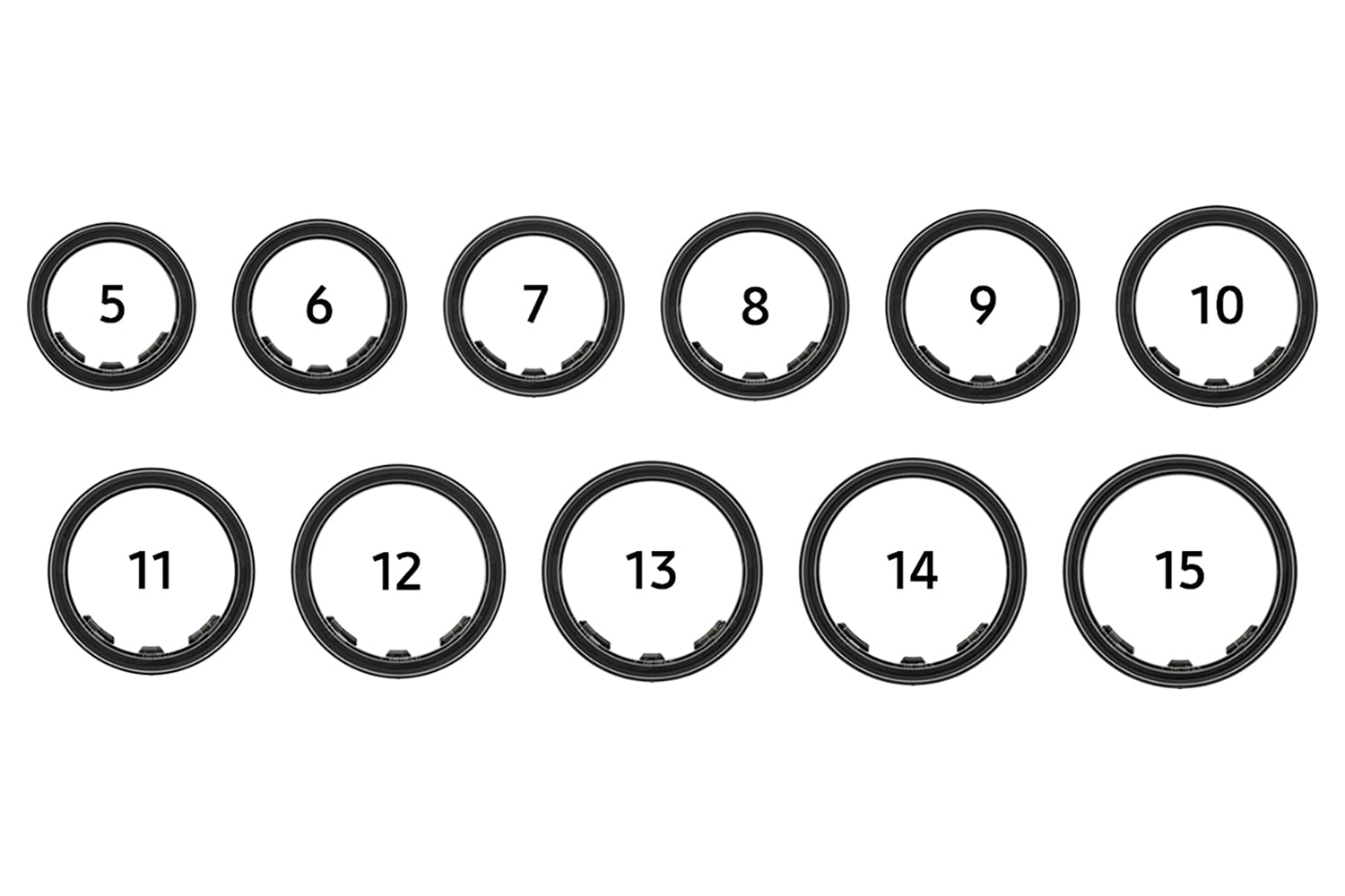 Samsung Galaxy Ring Sizing Kit | Size 5 to 15 | Titanium Black-2