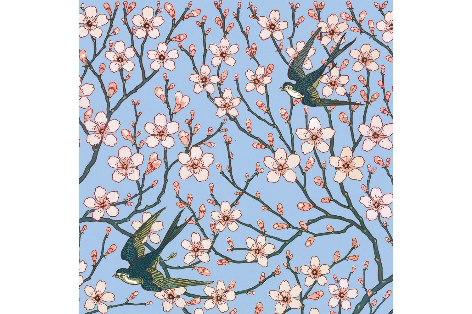 E Theme Notecards - Arts And Crafts Birds - Notecards Wallets-4