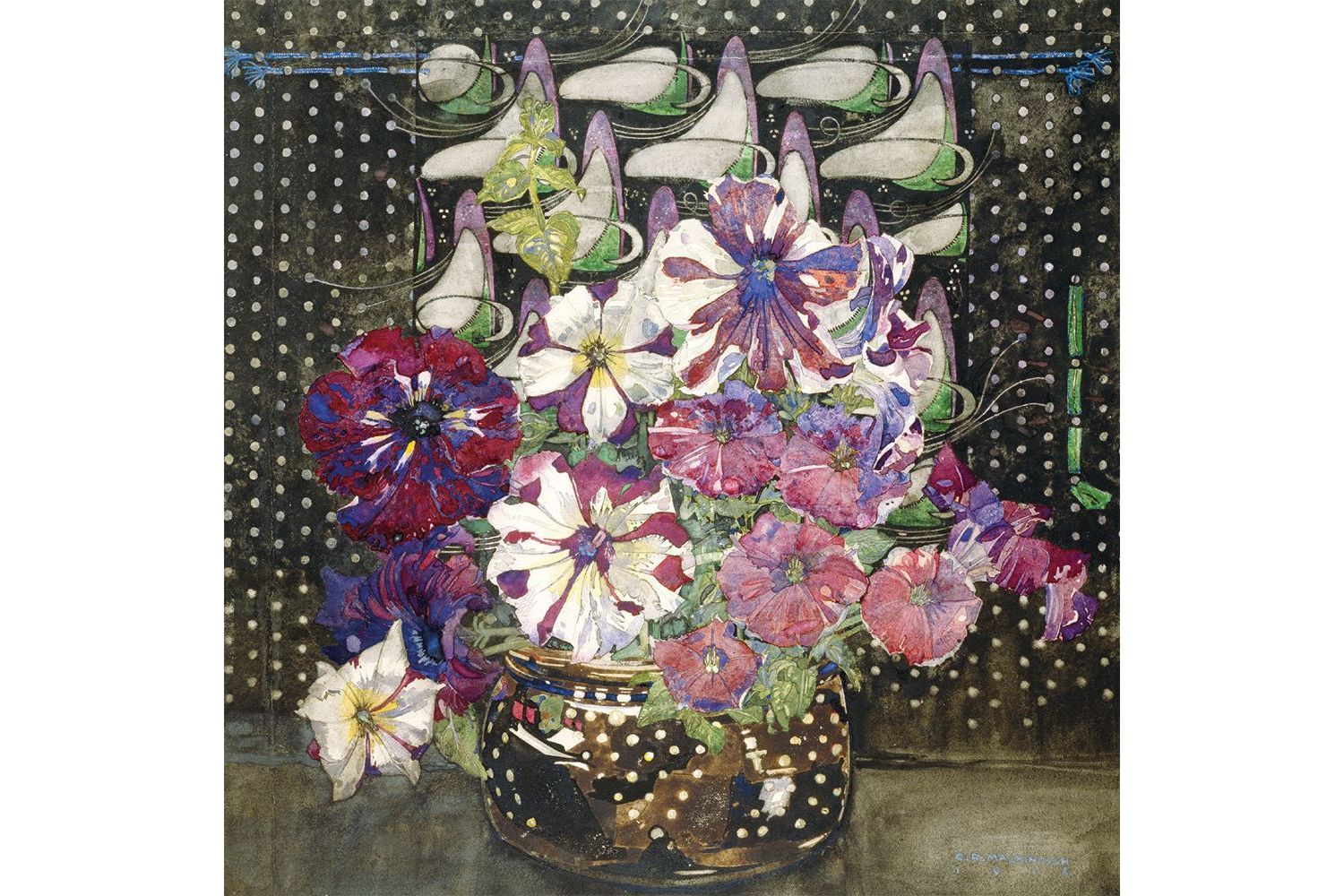 E Theme Notecards - Charles Rennie Mackintosh Florals - Notecards Wallets-3