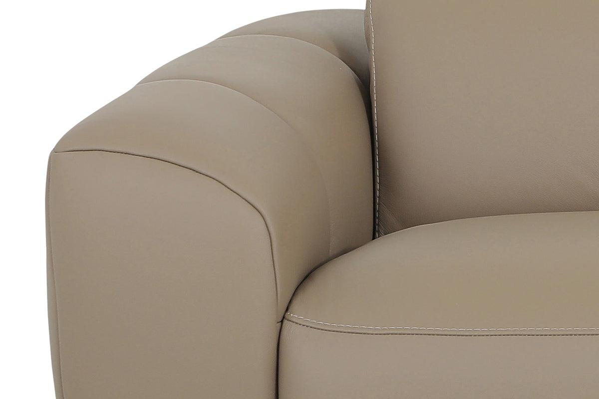 Evelyn 2.5 Seater Sofa | Power Recliner | Leather | Taupe-5