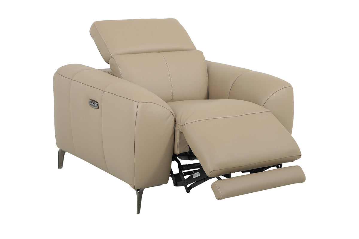 Evelyn Armchair | Power Recliner | Leather | Taupe-3
