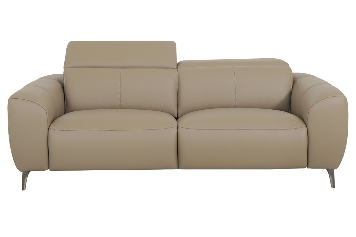 Evelyn 2.5 Seater Sofa | Power Recliner | Leather | Taupe