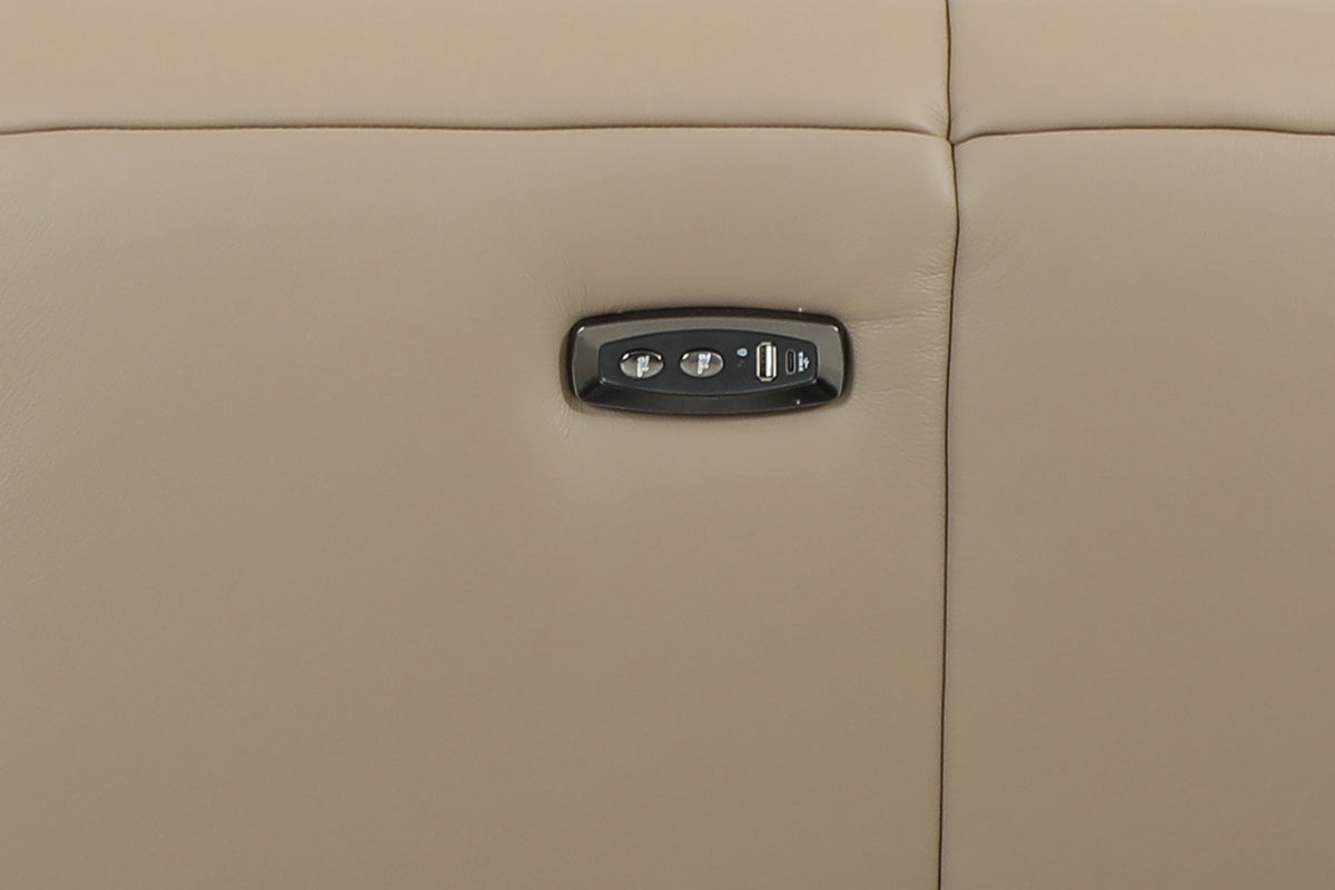 Evelyn Armchair | Power Recliner | Leather | Taupe-5