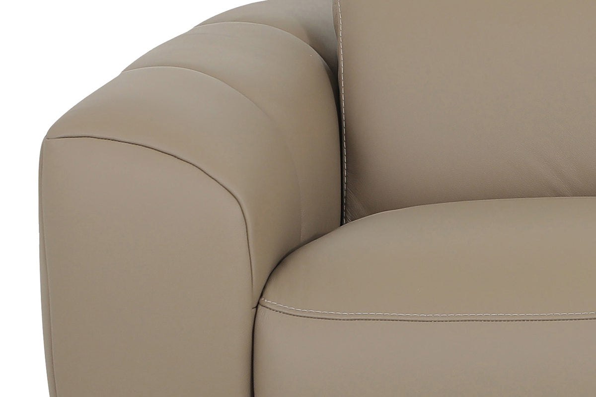 Evelyn 2 Seater Sofa | Power Recliner | Leather | Taupe-5