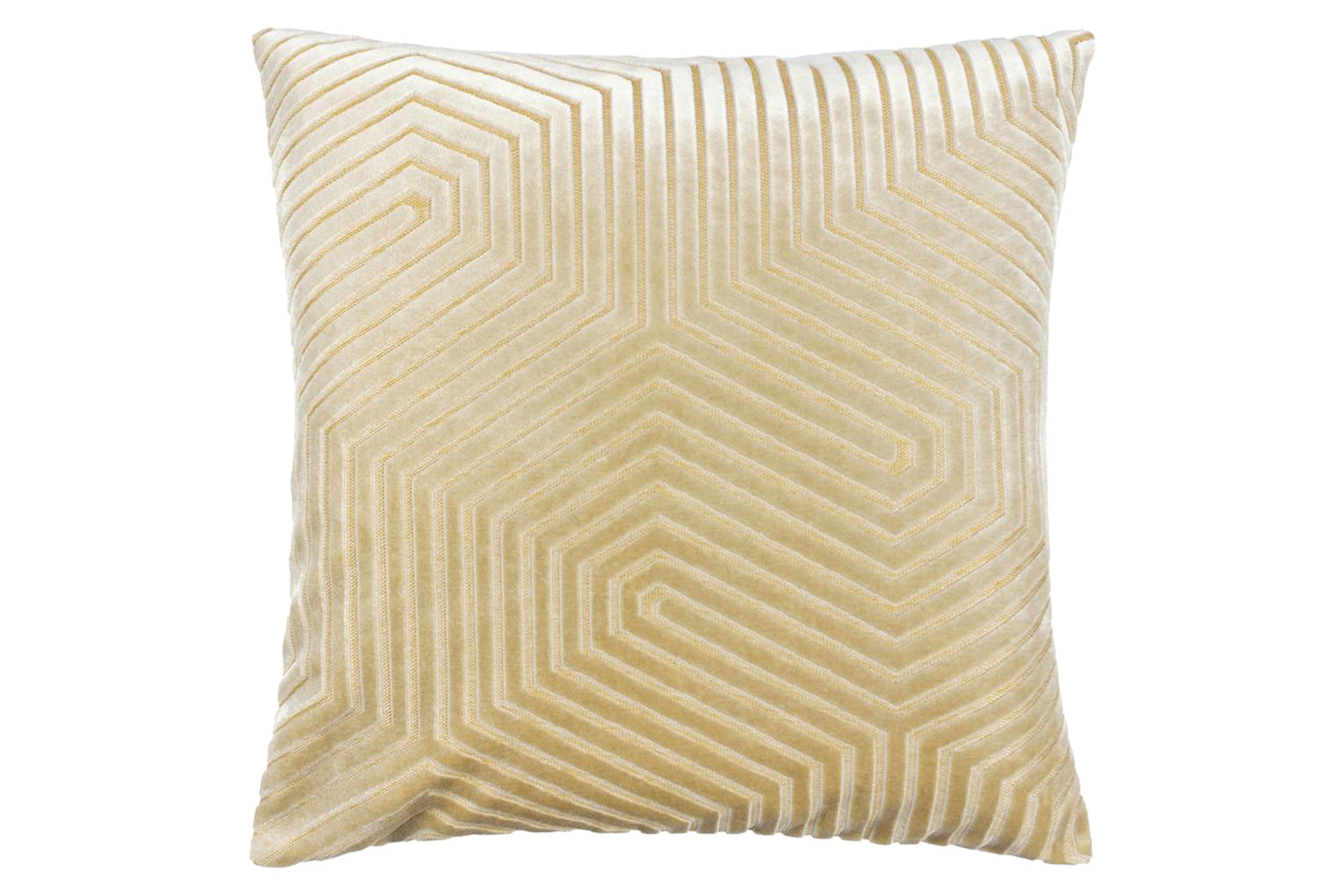 Evoke Feather Cushion | Ivory/Gold | 45 x 45 cm